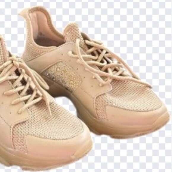 STEVE MADDEN VANCE Nude Blush Low-top Sneakers Rhinestones Women size 9M - Picture 13 of 13